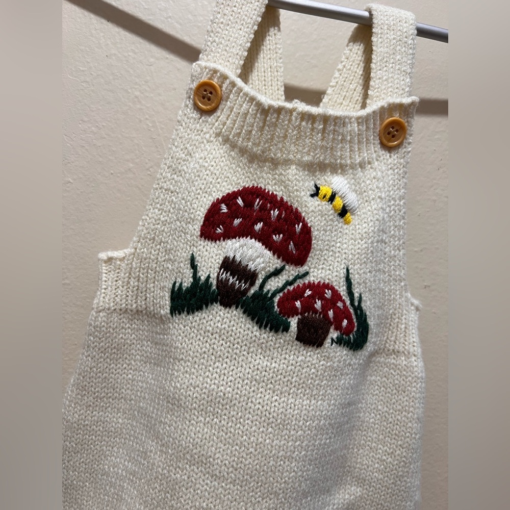 Knit baby romper 68/24M 🍄 - Picture 2 of 7